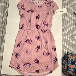 LuLaRoe Pink Flutter Sleeve Sundress